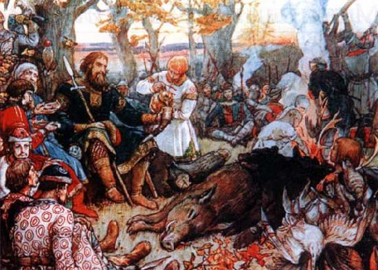 Viktor Vasnetsov Monomakh rests after hunting